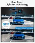 Real 4K 30fps Dash Cam Front and Rear, 2 Channel HDR with Top-Level Sensor, 5.8GHz Wi-Fi GPS G-Sensor 3.3'' Big IPS, Super Night Vision, Parking Mode, Dash Camera for Cars with App, Support 512GB Max