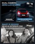 TECXERLLON Dash Cam, 4K 3 Channel Dash Camera for Cars with App Control, 170°/150°/140° Wide Angle, ADAS Assist, No-Light Night Vision, GPS, G-Sensor, WDR, 24H Parking Monitor, 128GB SD Card Included