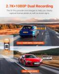 Vantrue S1 Pro Dual 1440P Dash Cam Front and Rear, Dash Camera w/2.7K, STARVIS 2, HDR Night Vision, 5G WiFi, 60FPS, Optional Remote Live View, GPS, Voice Control,24/7 Parking Mode, Support 512GB Max