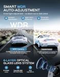 TECXERLLON Dash Cam, 4K 3 Channel Dash Camera for Cars with App Control, 170°/150°/140° Wide Angle, ADAS Assist, No-Light Night Vision, GPS, G-Sensor, WDR, 24H Parking Monitor, 128GB SD Card Included