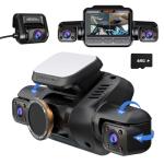 Dash Cam 4 Channel Front and Rear Inside, 360° Car Camera 4K UHD, Dash Camera for Cars Built-in Wi-Fi GPS, Dashcam with 64GB Card, Voice Control, CPL Filter, WDR Night Vision, 24H Parking Mode(V8PLUS)