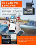 Vantrue E2 Dash Cam Front and Rear, 2.7K Upgrade Rear Cam, Dual STARVIS, 2.7K + 2.7K Dash Camera for Cars, Voice Control, WiFi, GPS, Night Vision, 24H Parking Mode, G-Sensor, 2.45" IPS, Support 512GB