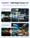 Vantrue S1 Pro Max 4K+4K Dash Cam Front and Rear, Dual 2160P Dash Camera with STARVIS 2 HDR PlatePix™ Night Vision, 5GHz WiFi, GPS Speed, 24/7 Parking Mode, ADAS/BSD, Optional LTE, Supports 1TB Max