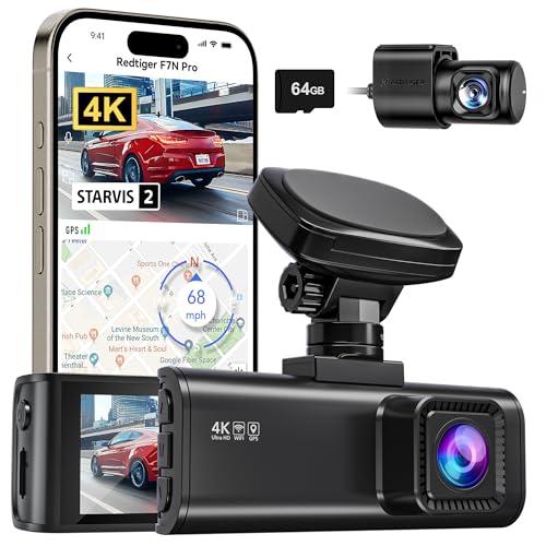 REDTIGER 4K Dual Dash Cam with WiFi and GPS