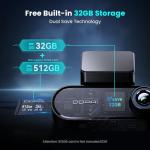 DDPAI 4K Dash Cam Front and Rear, 2160P+1080P Car Dash Camera, GPS 5G WiFi Dashcam for Cars, Free eMMC 32G Dual Storage Support 512G,Radar Motion Detection,Night Vision,72 Hour Parking Mode, N5 Dual