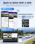 AZDOME 360° 4 Channel Dash Cam, Built-in 128GB eMMC, 2K+1080P*3 Dashcam Front and Rear Inside Left Right, Voice Control, 5G WiFi Dash Camera for Cars with 4 Adjustable Lenses, IR Night Vision, M660