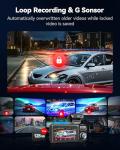 REDTIGER F17 Elite 4K 3 Channel Dash Cam, STARVIS 2 IMX678 & IMX675, 128GB Card, Full Night Color, 4K+2.5K+1080P Front and Rear Inside, Touch Screen, Voice Control, 5GHz WiFi 6, GPS, HDR, Parking Mode