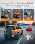 WOLFBOX X3 2.5K 60FPS Dash Cam, STARVIS 2 IMX675 with ADAS, 2.5K+1080P Dual Dash Cam Front and Rear, Built-in 5.8GHz WiFi & GPS, Included 64GB Card, Touch Screen, G-Sensor, Loop Recording