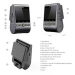 VIOFO Dual Dash Cam, 2K 1440P 60fps+1080P 30fps Front and Rear Dash Camera with Wi-Fi GPS, Parking Mode, Emergency Recording, Super Capacitor, Motion Detection (A129 Plus Duo)