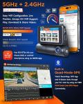 ROVE R3 Dash Cam Front and Rear with Cabin, 3” IPS Touch Screen, 3 Channel Dash Cam 1440P+1080P+1080P, IR Night Vision, 5GHz WiFi, Up to 30MB/s Download Speed, Quad-Mode GPS, Supports 512GB Max