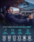 AI Dash Cam Front Rear Inside, 4 Channel 3k+1080P*3 Dashcam with Smart Driving Monitor System, 360° View Car Cameras 5GHz Wi-Fi GPS, Camera for Car Night Vision 128GB SD Card, 24H Parking Mode N700Pro