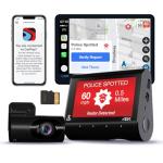 Cobra Smart Dual View Front and Rear Dash Cam (SC 250R) – True 4K Resolution, 360 Alerts, Parking Live View, Incident Reports, Emergency MayDay, 32 GB SD Card Included, CarPlay & Android Auto