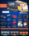 ROVE R3 Dash Cam Front and Rear with Cabin, 3” IPS Touch Screen, 3 Channel Dash Cam 1440P+1080P+1080P, IR Night Vision, 5GHz WiFi, Up to 30MB/s Download Speed, Quad-Mode GPS, Supports 512GB Max