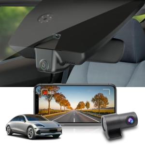 Fitcamx Front 4K+Rear 1080P Dash Cam Adapts for Hyundai IONIQ 6 2023 2024 2025 Limited SEL (Has Auto-Dimming), OEM Style, Dual HD Video, WiFi & APP, Loop Recording, G-Sensor, Easy to Use, 128GB Card