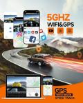 Neideso 360° Dash Cam Front, Rear and Inside, 4 Channel 3K+3*1080P, 5GHz Wi-Fi GPS, Voice Control, 4K+1080P*2 Dash Camera for Cars, CPL Filter, Free 64GB SD Card, Night Vision, 24H Parking Mode(N700)
