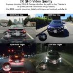 THINKWARE Q200 2CH Dash Cam 2K Front 1080P Rear Car Dashboard Camera, WiFi, WDR, Speed Red Light Alerts, ADAS, 256GB Max, Parking Monitor, Night Vision (32GB MicroSD, 12V Cigar, Hardwiring Cable, GPS)
