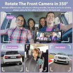 2025 Carpuride Wireless Carplay & Android Auto with Dash Cam - 10.26 Inch HD IPS Touch Car Play Screen for Car, 4K Front & 1080P Rear Camera, Loop Recording, Bluetooth Audio, Mirror Link, GPS, Siri