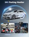 OVAMAN 4K+1080P+1080P 3 Channel Dash Cam Front and Rear Inside with Free 64GB Card,3.2 Inch Screen Dash Camera for Cars,5.8GHz WiFi Built-in GPS, IR Night Vision Dashcam,24H Parking Mode,G-Sensor