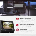 Cobra Smart Dual View Front and Rear Dash Cam (SC 250R) – True 4K Resolution, 360 Alerts, Parking Live View, Incident Reports, Emergency MayDay, 32 GB SD Card Included, CarPlay & Android Auto