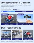 AZDOME M550 Max 4K 3 Channel Dash Cam, Dual STARVIS Sensors, 4K+2.5K+1080P Front and Rear Inside Triple Car Camera, Built-in WiFi GPS, 64GB Card Included, IR Night Vision, WDR, 24H Parking Mode