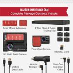 Cobra Smart Dual View Front and Rear Dash Cam (SC 250R) – True 4K Resolution, 360 Alerts, Parking Live View, Incident Reports, Emergency MayDay, 32 GB SD Card Included, CarPlay & Android Auto