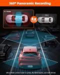 4K Dash Cam Front and Rear, 4K+1080P*3 Dash Camera for Cars,STARVIS 2 Sensor, Include 128GB SD Card,24 Hrs Parking Mode, 5G WiFi, GPS, Voice Control, Loop Recording, 512GB Support, APP Control
