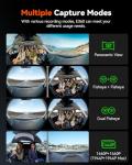 Vantrue E360 Plus 3 Channel 360 Degree WiFi Dash Cam, Dual STARVIS 2, Triple1944P Front Rear and Inside Dashcam, HDR IR Night Vision, GPS, Touchscreen, 24/7 Parking Mode, LTE Support, Support 1TB Max