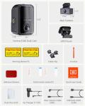Vantrue E360 Plus 3 Channel 360 Degree WiFi Dash Cam, Dual STARVIS 2, Triple1944P Front Rear and Inside Dashcam, HDR IR Night Vision, GPS, Touchscreen, 24/7 Parking Mode, LTE Support, Support 1TB Max