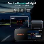 BOTSLAB 4K+2K Dual Dash Cam Front and Rear, Dashcam with Voice Control, STARVIS, ADAS Driver Alerts, Starry Night Vision, 24/7 Parking Monitor, 5.8GHz WiFi & GPS, Free 64GB Card, Loop Recording