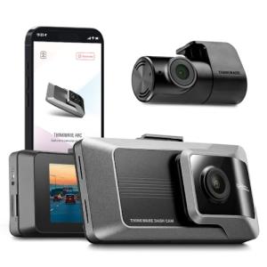 THINKWARE ARC Dash Cam with Smart Driving Alert System, 3X Energy Saving, 1440P+1440P Front and Rear, Wi-Fi, Super Night Vision, 24/7 Parking Mode (Free 32GB Card, Hardwiring, 12V Cable, GPS)
