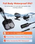 Vantrue F1 Motorcycle 4K Dash Cam Front and Rear, 4K + 1080P Motorcycle Camera, Full Body IP67 Waterproof, GPS Wi-Fi, 160° Wide Angle, Wired Remote, Night Vision, G-Sensor, Parking Mode, Support 512GB