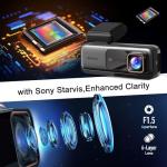 BOTSLAB 4k Dash Cam Front and Rear, 24/7 Parking Monitor with Hardwired Kit, 170° Ultra Wide Dashcam, ADAS, IMX415 Sensor, Night Vision, WDR, Loop Recording, 5G/2.4G WiFi & GPS, Free 64GB Card