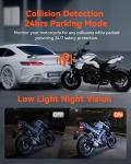 Vantrue F1 Motorcycle 4K Dash Cam Front and Rear, 4K + 1080P Motorcycle Camera, Full Body IP67 Waterproof, GPS Wi-Fi, 160° Wide Angle, Wired Remote, Night Vision, G-Sensor, Parking Mode, Support 512GB
