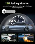 GMAIPOP 4K 3 Channel Dash Cam Front Rear Inside，STARVIS Sensor, 5GHz WiFi,64GB Card Included, 2160P+1080P+1080P Car Dash Camera, 3.16" IPS Screen, IR Night Vision,HDR, G-Sensor, 24/7 Parking Mode