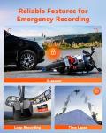 Vantrue F1 Motorcycle 4K Dash Cam Front and Rear, 4K + 1080P Motorcycle Camera, Full Body IP67 Waterproof, GPS Wi-Fi, 160° Wide Angle, Wired Remote, Night Vision, G-Sensor, Parking Mode, Support 512GB