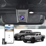 Mangoal Front 4K & Rear 1080P Dash Cam Custom Fit for Jeep Gladiator JT 2020 2021 2022 2023 2024 & Wrangler JL 2018-2024 etc, UHD 2160P, App & WiFi,128GB Card