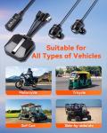 Vantrue F1 Motorcycle 4K Dash Cam Front and Rear, 4K + 1080P Motorcycle Camera, Full Body IP67 Waterproof, GPS Wi-Fi, 160° Wide Angle, Wired Remote, Night Vision, G-Sensor, Parking Mode, Support 512GB