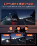 Vantrue F1 Motorcycle 4K Dash Cam Front and Rear, 4K + 1080P Motorcycle Camera, Full Body IP67 Waterproof, GPS Wi-Fi, 160° Wide Angle, Wired Remote, Night Vision, G-Sensor, Parking Mode, Support 512GB