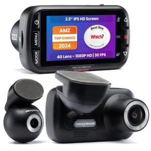 Nextbase 222XR 1080p Dash Cam + Rear Cam HD in Car Mini Camera with Parking Mode, Night Vision, Automatic Loop Recording and File Protection, Reliable and Durable