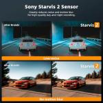 Real 4K 3 Channel Dash Cam Front and Rear Inside, STARVIS 2 HDR Sensor, 5.8GHz Wi-Fi GPS G-Sensor, 4K+1080P+1080P Dashcam, Free 64GB Card Include, IR Night Vision, 3.3'' Big IPS, 24Hr Parking Monitor