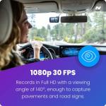 Nextbase 222XR 1080p Dash Cam + Rear Cam HD in Car Mini Camera with Parking Mode, Night Vision, Automatic Loop Recording and File Protection, Reliable and Durable