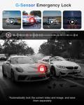 Fiteye 3 Channel 4K Dash Cam, IMX335 STARVIS Sensor, 4K+2K Front and Inside, 2K+1080P+1080P Front and Rear Inside Dash Camera for Cars, Free 64GB Card, Built in WiFi GPS, Intelligent Voice Control