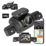 360° View 5 Channel Dash Cam Front and Rear with AI Driver Monitor System DMS, 4K Dash Camera for Cars, Built-in GPS WiFi Night Vision, Dashcam with 128G Card, 24/7 Parking Monitor Mode, V8 Ultra-5CH