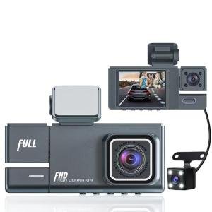 Dash Cam Front Rear, 3 Channel Dash Cam, 5G WiFi Dash Camera for Cars, 4K UHD Car Camera with Night Vision, 24 Hours Parking Monitor, HDR, App Control, Loop Recording