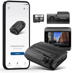 THINKWARE ARC 900 2CH 4K Front and 2K Rear Dash Cam, Dual STARVIS 2 and HDR, 60 FPS, Advanced Parking Mode, 3.5" IPS LCD Touchscreen, 5GHz Wi-Fi, GPS (64GB Memory Card, Hardwiring Cable Incl)