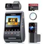 【Bundle: A329S 3CH+256GB Card】 VIOFO A329S 4K 3 Channel Dash Cam, 4K Front + 2K Cabin Fisheye (210°) + 2K Rear, Power Saving Parking Mode, Wi-Fi 6 App Control, 3 STARVIS 2 Sensors