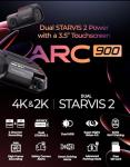 THINKWARE ARC 900 2CH 4K Front and 2K Rear Dash Cam, Dual STARVIS 2 and HDR, 60 FPS, Advanced Parking Mode, 3.5" IPS LCD Touchscreen, 5GHz Wi-Fi, GPS (64GB Memory Card, Hardwiring Cable Incl)