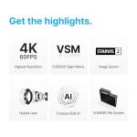 Vueroid S1 4K Infinite 3 Channel Dash Cam Front and Inside Rear Car Camera, 4K, 2.5K, FHD Dashcam, STARVIS 2, Night Vision, 24/7 Recording, Car Surveillance Camera, Gifts for Men Women