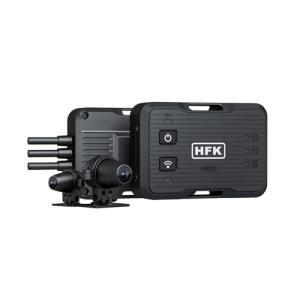 HFK HM201 Motorcycle Dash Cam, 1080P +1080P Motorcycle Camera Front and Rear, Stealth Design, IP67 Waterproof, 5G WiFi, Loop Recording, G-Sensor, Built in eMMC 64GB Storage, Support 512GB Max