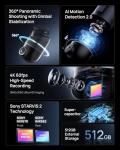 【70mai Dash Cam 4K Omni + UP05 Hardwire Kit】 Front and Rear Car Camera with Sony IMX678 Sensor, STARVIS 2 Night Vision, 4G LTE, AI Motion Dection, ADAS, Wi-Fi 6, Parking Monitor, Voice Control